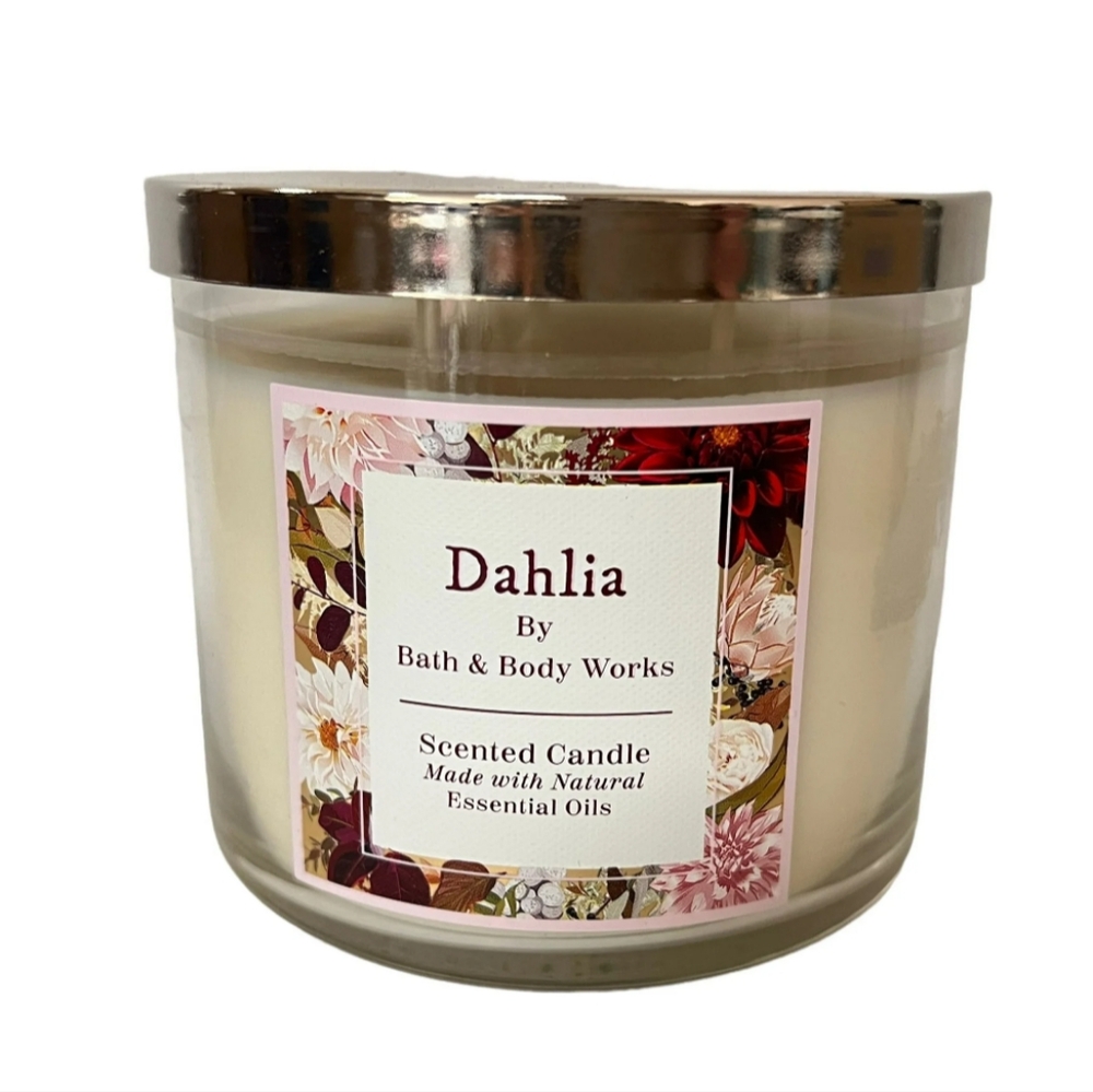 Bath & Body Works Dahlia Scented 3 Wick Candle 14.5 oz